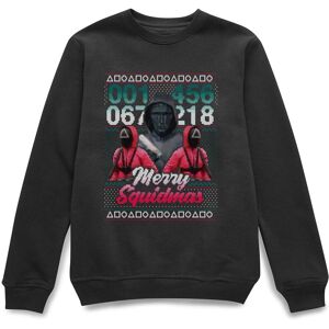 Squid Game Official Merry Squidmas Sweatshirt - Black Size: 2XL Black 2XL Squid Game Official Merry Squidmas Sweatshirt - Black Size: 2XL Black 2XL
