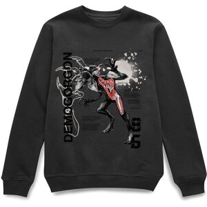Stranger Things Official Demogorgan Sweatshirt - Black in White Size: Small White S Stranger Things Official Demogorgan Sweatshirt - Black in White Size: Small White S