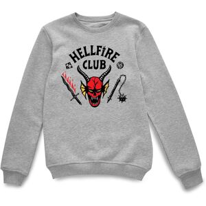 Stranger Things Official Hellfire Club Sweatshirt - Grey Size: XL Grey XL Stranger Things Official Hellfire Club Sweatshirt - Grey Size: XL Grey XL