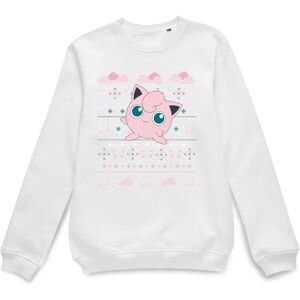 Pokemon Official Jigglypuff Christmas Sweatshirt - White Size: Small White S Pokemon Official Jigglypuff Christmas Sweatshirt - White Size: Small White S