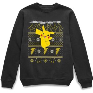 Pokemon Official Pikachu Christmas Sweatshirt - Black Size: Large Black L Pokemon Official Pikachu Christmas Sweatshirt - Black Size: Large Black L