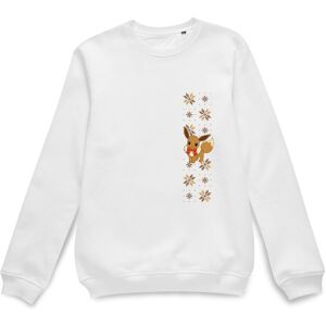 Pokemon Official Eeevee Bow Tie Sweatshirt - White Size: XL White XL Pokemon Official Eeevee Bow Tie Sweatshirt - White Size: XL White XL