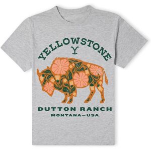 Yellowstone Official Buffalo T-Shirt - Grey Size: Large Grey L Yellowstone Official Buffalo T-Shirt - Grey Size: Large Grey L