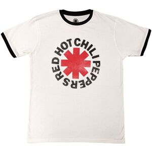 Red Hot Chili Peppers Band Logo Ringer T-Shirt in White Size: 2XL White 2XL Red Hot Chili Peppers Band Logo Ringer T-Shirt in White Size: 2XL White 2XL