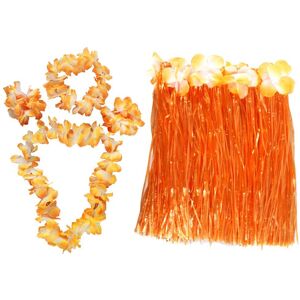 I Love Fancy Dress Women's Orange Hawaiian Lei Set + Matching 40cm Skirt Size: 3 Pack Orange 3 Pack I Love Fancy Dress Women's Orange Hawaiian Lei Set + Matching 40cm Skirt Size: 3 Pack Orange 3 Pack