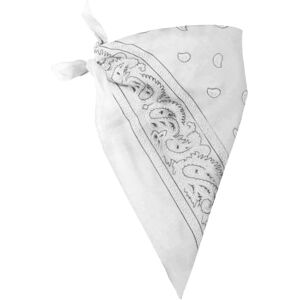 I Love Fancy Dress White Paisley Bandana Size: 24 Pack White 24 Pack I Love Fancy Dress White Paisley Bandana Size: 24 Pack White 24 Pack