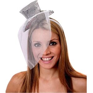 I Love Fancy Dress Women's Mini Silver Glitter Fascinator Top Hat Size: 12 Pack Silver 12 Pack I Love Fancy Dress Women's Mini Silver Glitter Fascinator Top Hat Size: 12 Pack Silver 12 Pack