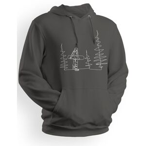 Bad Zebedee Men's Snowboarder Line Drawing Hoodie in Grey Size: Small Grey S Bad Zebedee Men's Snowboarder Line Drawing Hoodie in Grey Size: Small Grey S