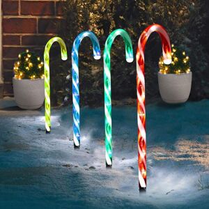 MANTRARAJ 4Pcs LED Candy Canes Christmas Outdoor Decoration Pathway Garden Light Multicolor MANTRARAJ 4Pcs LED Candy Canes Christmas Outdoor Decoration Pathway Garden Light Multicolor