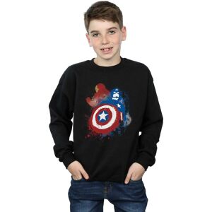 Marvel Boy's Captain America Civil War Painted Vs Iron Man Sweatshirt in Black Size: 9 Years Black 9 Years Marvel Boy's Captain America Civil War Painted Vs Iron Man Sweatshirt in Black Size: 9 Years Black 9 Years