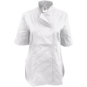 Dennys Women's Short Sleeve Fitted Chef Jacket in White Size: XL White XL Dennys Women's Short Sleeve Fitted Chef Jacket in White Size: XL White XL
