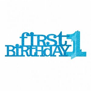 Amscan Men's 1st Birthday Boy Glitter Centrepiece in Baby Blue Baby Blue Amscan Men's 1st Birthday Boy Glitter Centrepiece in Baby Blue Baby Blue
