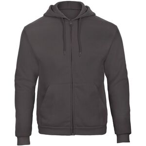 B&C Men's ID.205 50 50 Full Zip Hooded Sweatshirt in Dark Grey Size: Small Dark Grey S B&C Men's ID.205 50 50 Full Zip Hooded Sweatshirt in Dark Grey Size: Small Dark Grey S