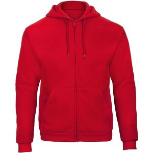 B&C Men's ID.205 50 50 Full Zip Hooded Sweatshirt in Red Size: XS Red XS B&C Men's ID.205 50 50 Full Zip Hooded Sweatshirt in Red Size: XS Red XS