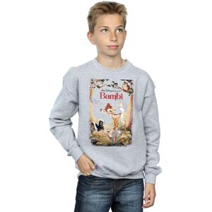 Disney Boy's Bambi Retro Poster Sweatshirt in Grey Size: 5-6 Years Grey 5-6 Years Disney Boy's Bambi Retro Poster Sweatshirt in Grey Size: 5-6 Years Grey 5-6 Years