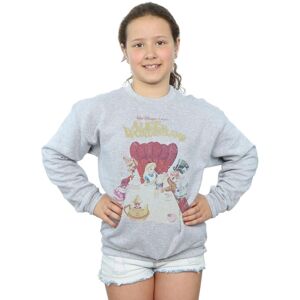 Disney Girl's Alice In Wonderland Retro Poster Sweatshirt in Grey Size: 9 Years Grey 9 Years Disney Girl's Alice In Wonderland Retro Poster Sweatshirt in Grey Size: 9 Years Grey 9 Years