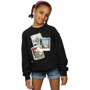Disney Girl's Frozen Olaf Polaroid Sweatshirt in Black Size: 9 Years Black 9 Years Disney Girl's Frozen Olaf Polaroid Sweatshirt in Black Size: 9 Years Black 9 Years