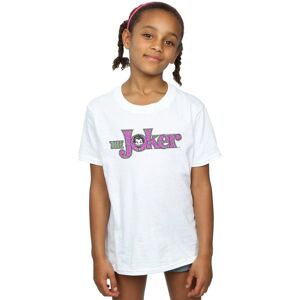 DC Comics Girl's The Joker Crackle Logo Cotton T-Shirt in White Size: 7-8 Years White 7-8 Years DC Comics Girl's The Joker Crackle Logo Cotton T-Shirt in White Size: 7-8 Years White 7-8 Years