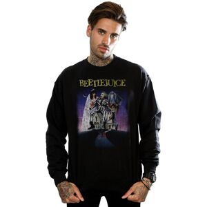 Beetlejuice Men's Distressed Poster Sweatshirt in Black Size: 3XL Black 3XL Beetlejuice Men's Distressed Poster Sweatshirt in Black Size: 3XL Black 3XL