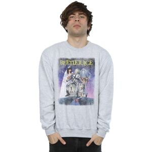 Beetlejuice Men's Distressed Poster Sweatshirt in Grey Size: 3XL Grey 3XL Beetlejuice Men's Distressed Poster Sweatshirt in Grey Size: 3XL Grey 3XL