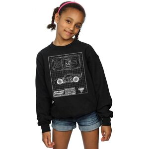 Disney Girl's Cars Lightning McQueen Blueprint Sweatshirt in Black Size: 7-8 Years Black 7-8 Years Disney Girl's Cars Lightning McQueen Blueprint Sweatshirt in Black Size: 7-8 Years Black 7-8 Years
