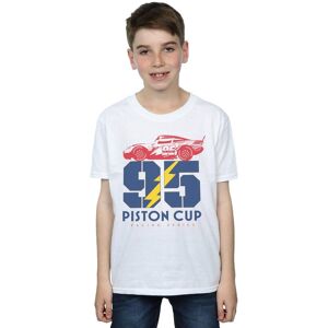 Disney Boy's Cars Piston Cup 95 T-Shirt in White Size: 7-8 Years White 7-8 Years Disney Boy's Cars Piston Cup 95 T-Shirt in White Size: 7-8 Years White 7-8 Years
