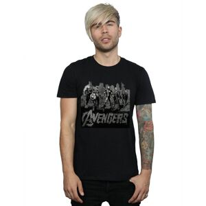 Marvel Men's Avengers Mono Team Art T-Shirt in Black Size: Large Black L Marvel Men's Avengers Mono Team Art T-Shirt in Black Size: Large Black L