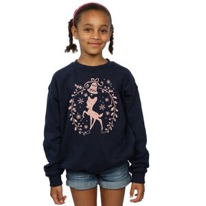Disney Girl's Bambi Christmas Wreath Sweatshirt in Navy Size: 9 Years Navy 9 Years Disney Girl's Bambi Christmas Wreath Sweatshirt in Navy Size: 9 Years Navy 9 Years