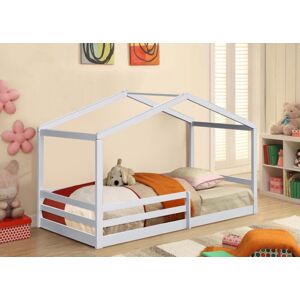 Comfy Living Ltd 3ft Wooden House Bed in White Size: Single White Single Comfy Living Ltd 3ft Wooden House Bed in White Size: Single White Single