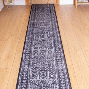 runrug Hallway Carpet Runner Rug - Soft & Comfy, 9mm -'Afrikans' in Black Size: 60 cm x 150 cm Black 60 cm x 150 cm runrug Hallway Carpet Runner Rug - Soft & Comfy, 9mm -'Afrikans' in Black Size: 60 cm x 150 cm Black 60 cm x 150 cm
