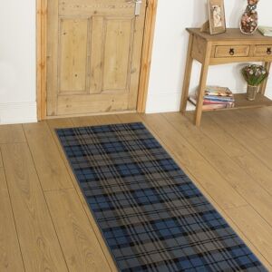 runrug Blue Tartan Long Hallway Carpet Runner Size: 70 cm x 150 cm Blue 70 cm x 150 cm runrug Blue Tartan Long Hallway Carpet Runner Size: 70 cm x 150 cm Blue 70 cm x 150 cm