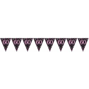 Amscan Sparkling Celebration 60th Birthday Drative Bunting in Black Black Amscan Sparkling Celebration 60th Birthday Drative Bunting in Black Black