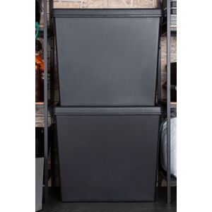Wham Bam 2 x 92L Stackable Recycled Plastic Storage Box & Lid in Black Black Wham Bam 2 x 92L Stackable Recycled Plastic Storage Box & Lid in Black Black