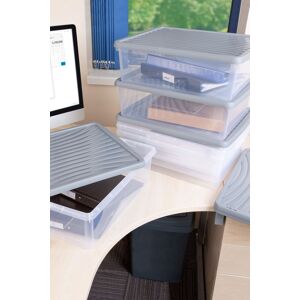 Wham Box 6x23.5L Stackable Plastic Storage Box & Lid in Clear Size: Large Clear L Wham Box 6x23.5L Stackable Plastic Storage Box & Lid in Clear Size: Large Clear L