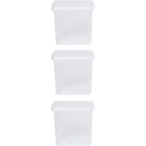 Wham Clip 3x 14L Square Plastic Storage Boxes with Clip Lock Lids in Clear Clear Wham Clip 3x 14L Square Plastic Storage Boxes with Clip Lock Lids in Clear Clear