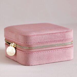 Lisa Angel Women's Rose Pink Velvet Square Travel Jewellery Case in Dusty Pink Dusty Pink Lisa Angel Women's Rose Pink Velvet Square Travel Jewellery Case in Dusty Pink Dusty Pink
