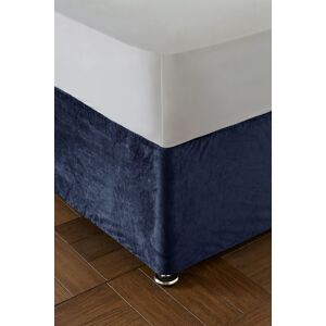 Catherine Lansfield 'Kingsley Matt Velvet' Elasticated Divan Base Wrap in Navy Size: King Navy King Catherine Lansfield 'Kingsley Matt Velvet' Elasticated Divan Base Wrap in Navy Size: King Navy King