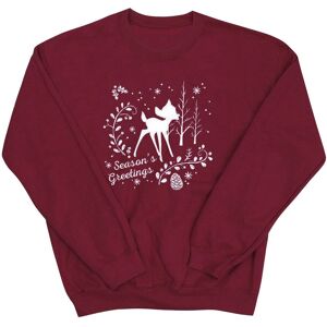 Disney Men's Bambi Christmas Greetings Sweatshirt in Burgundy Size: 2XL Burgundy 2XL Disney Men's Bambi Christmas Greetings Sweatshirt in Burgundy Size: 2XL Burgundy 2XL