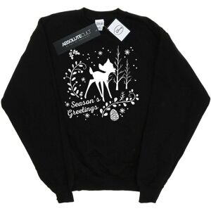 Disney Boy's Bambi Christmas Greetings Sweatshirt in Black Size: 7-8 Years Black 7-8 Years Disney Boy's Bambi Christmas Greetings Sweatshirt in Black Size: 7-8 Years Black 7-8 Years