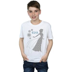Disney Boy's Frozen Elsa Christmas Silhouette T-Shirt in White Size: 5-6 Years White 5-6 Years Disney Boy's Frozen Elsa Christmas Silhouette T-Shirt in White Size: 5-6 Years White 5-6 Years