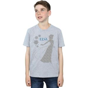 Disney Boy's Frozen Elsa Christmas Silhouette T-Shirt in Grey Size: 7-8 Years Grey 7-8 Years Disney Boy's Frozen Elsa Christmas Silhouette T-Shirt in Grey Size: 7-8 Years Grey 7-8 Years