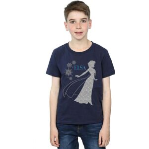 Disney Boy's Frozen Elsa Christmas Silhouette T-Shirt in Navy Size: 9 Years Navy 9 Years Disney Boy's Frozen Elsa Christmas Silhouette T-Shirt in Navy Size: 9 Years Navy 9 Years