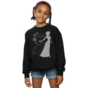 Disney Girl's Frozen Elsa Christmas Silhouette Sweatshirt in Black Size: 12-13 Years Black 12-13 Years Disney Girl's Frozen Elsa Christmas Silhouette Sweatshirt in Black Size: 12-13 Years Black 12-13 Years