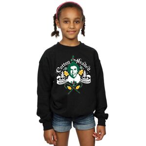 Elf Girl's Headed Ninny Muggins Sweatshirt in Black Size: 5-6 Years Black 5-6 Years Elf Girl's Headed Ninny Muggins Sweatshirt in Black Size: 5-6 Years Black 5-6 Years