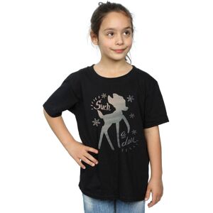 Disney Girl's Bambi Winter Deer Cotton T-Shirt in Black Size: 9 Years Black 9 Years Disney Girl's Bambi Winter Deer Cotton T-Shirt in Black Size: 9 Years Black 9 Years