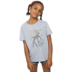 Disney Girl's Bambi Winter Deer Cotton T-Shirt in Grey Size: 9 Years Grey 9 Years Disney Girl's Bambi Winter Deer Cotton T-Shirt in Grey Size: 9 Years Grey 9 Years