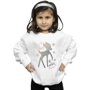 Disney Girl's Bambi Winter Deer Sweatshirt in White Size: 7-8 Years White 7-8 Years Disney Girl's Bambi Winter Deer Sweatshirt in White Size: 7-8 Years White 7-8 Years