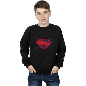DC Comics Boy's Justice League Movie Superman Logo Sweatshirt in Black Size: 5-6 Years Black 5-6 Years DC Comics Boy's Justice League Movie Superman Logo Sweatshirt in Black Size: 5-6 Years Black 5-6 Years