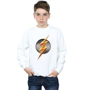 DC Comics Boy's Justice League Movie Flash Emblem Sweatshirt in White Size: 7-8 Years White 7-8 Years DC Comics Boy's Justice League Movie Flash Emblem Sweatshirt in White Size: 7-8 Years White 7-8 Years