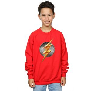 DC Comics Boy's Justice League Movie Flash Emblem Sweatshirt in Red Size: 9 Years Red 9 Years DC Comics Boy's Justice League Movie Flash Emblem Sweatshirt in Red Size: 9 Years Red 9 Years